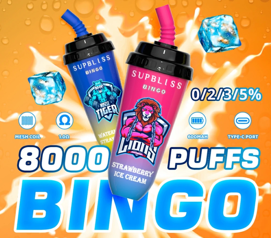 RandM Supbliss Bingo 8000 Puffs Vape - البطيخ العسلي: خيار مثالي لعشاق التدخين الإلكتروني في الكويت