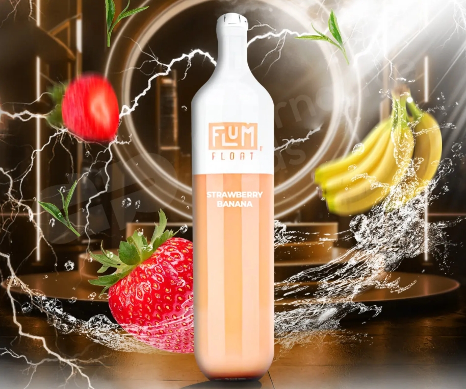 FLUM FLOAT 3000 Puffs Vape - الموز بالفراولة: تجربة فيب استثنائية في سوق الكويت 2025